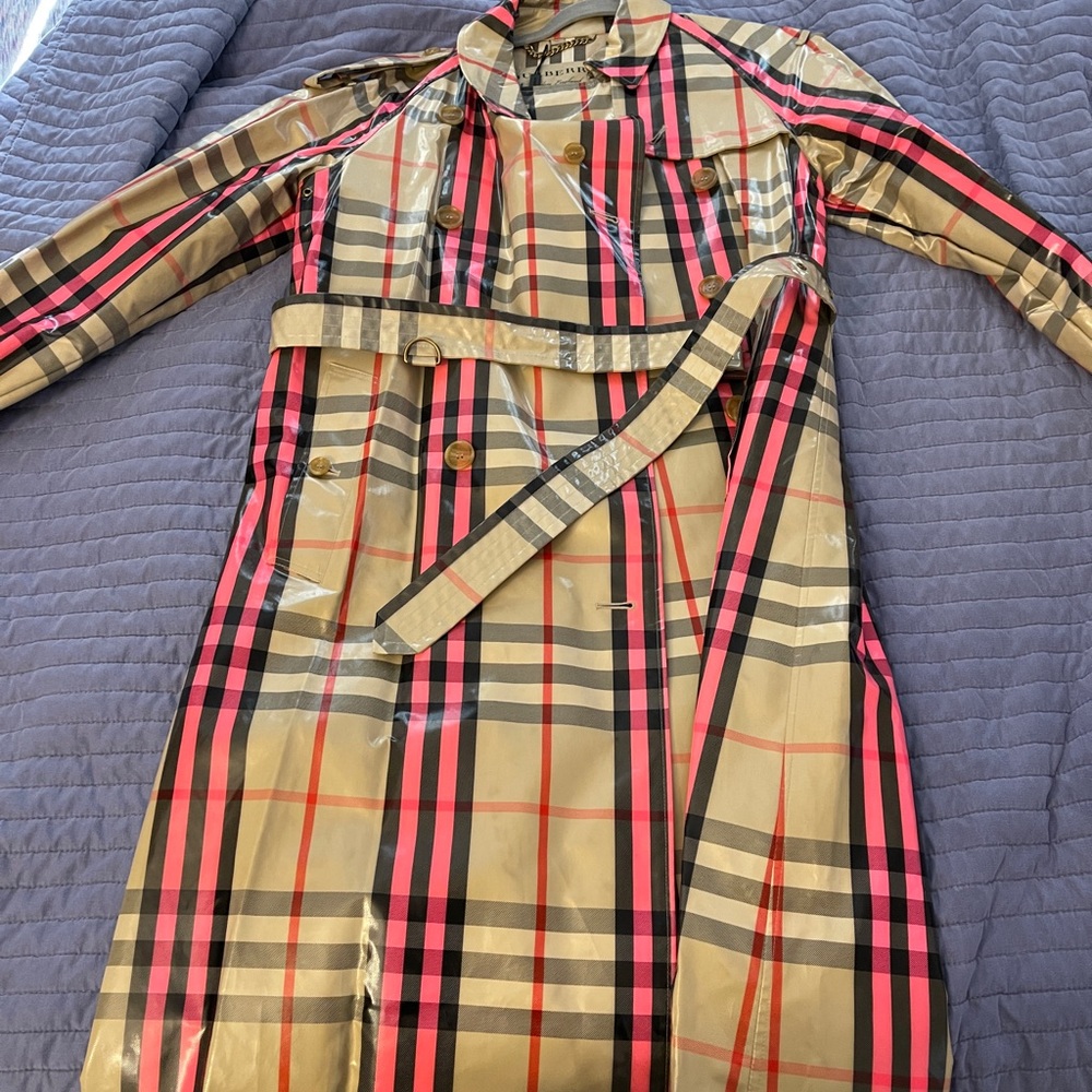 Burberry rain coat ladies.